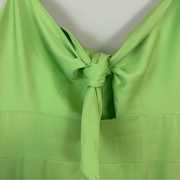 Aidan Mattox | Lime Green The Front Bodice Gown Tie Bust Size 12 NWT - Picture 5 of 10